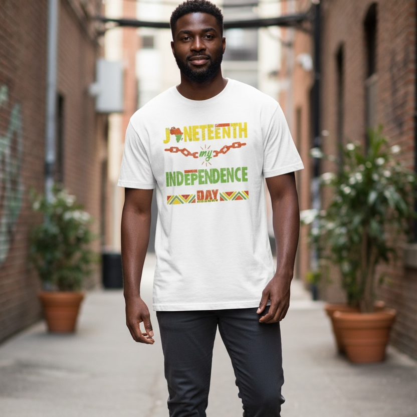 Juneteenth  Independence Day T- Shirt | Freedom Celebration Heavy Cotton Crewneck Tee