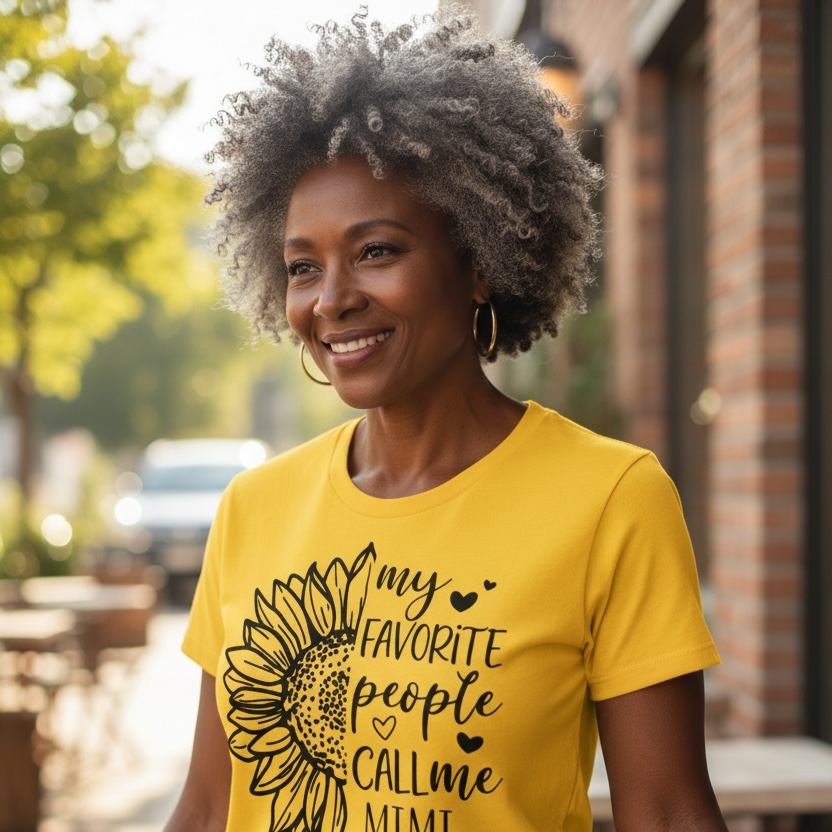 My Favorite People Call Me Mimi Sunflower Graphic Tee 🌻💛