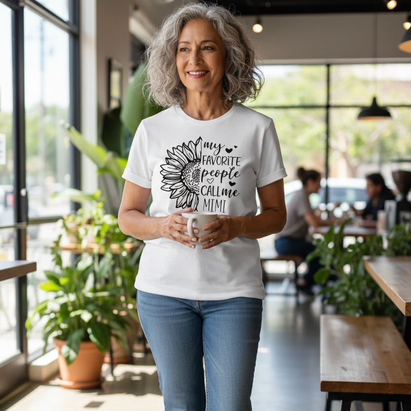 My Favorite People Call Me Mimi Sunflower Graphic Tee 🌻💛