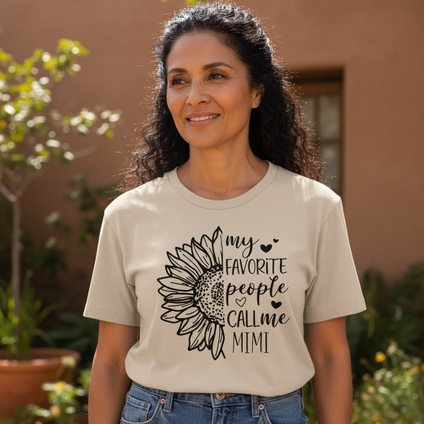 My Favorite People Call Me Mimi Sunflower Graphic Tee 🌻💛
