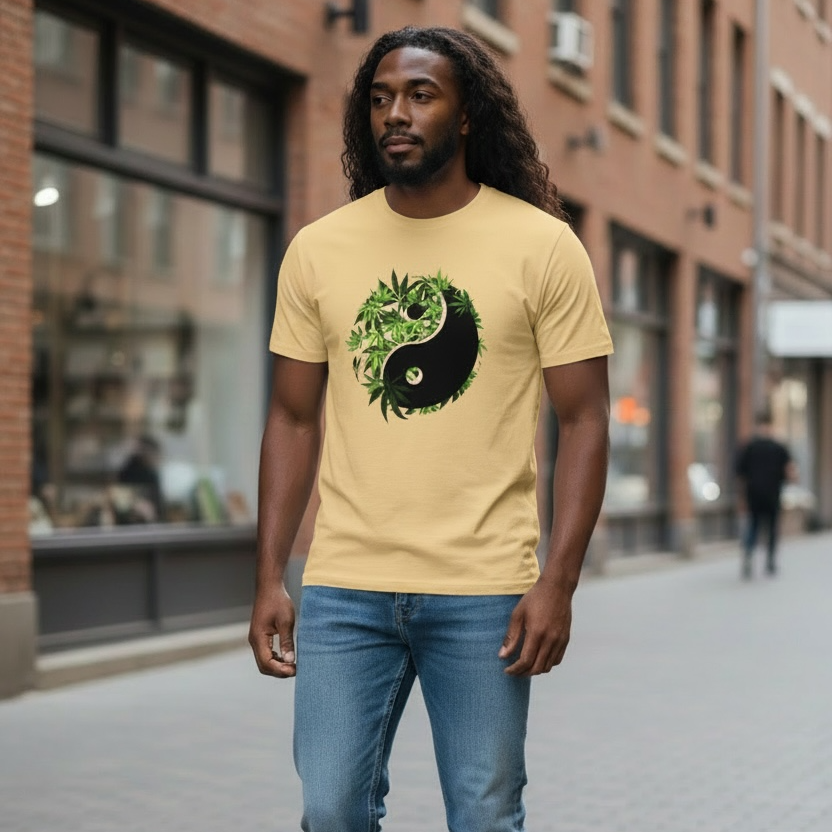 Yin Yang Leaf Graphic Tee 🍃- T-Shirt
