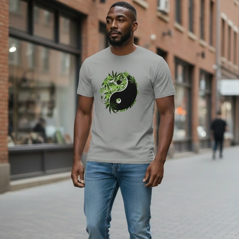 Yin Yang Leaf Graphic Tee 🍃- T-Shirt