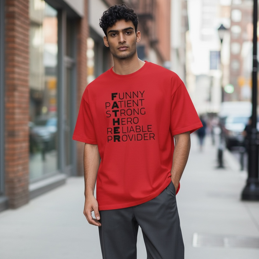 Funny Patient Strong Hero Reliable Provider Father Shirt | Dad Appreciation Short Crewneck | Father’s Day Gift for Dad