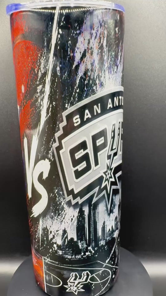 20 oz Stainless Steel Tumbler - Basket Rivalry  | New York vs San Antonio Edition