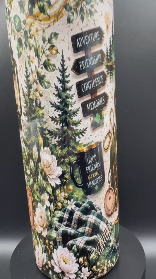 Camp Vibes Adventure Tumbler – 20oz Stainless Steel Camping Cup