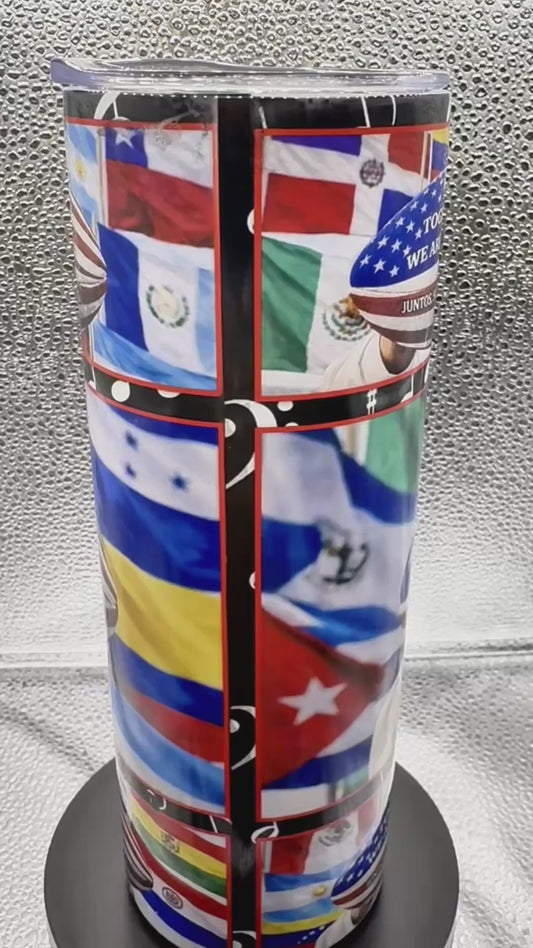 20 oz Latino Unity Tumbler - Together We Are America