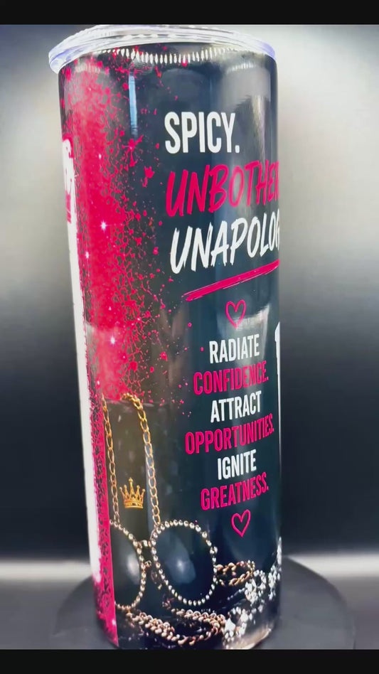 Personalized Unbothered Energy Tumbler – Respect My Cup™ Collection