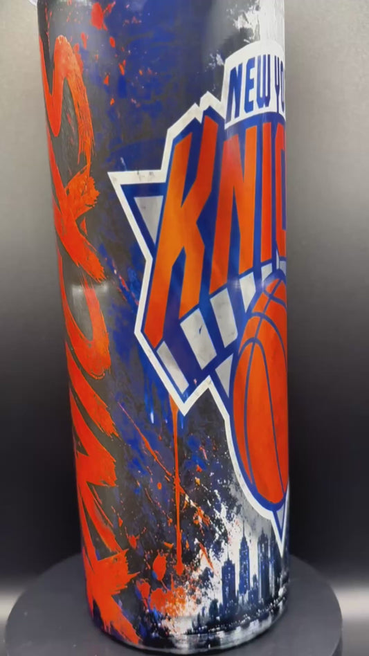 New York Basketball Fan 20 oz Stainless Steel Tumbler | Skyline Graffiti Edition