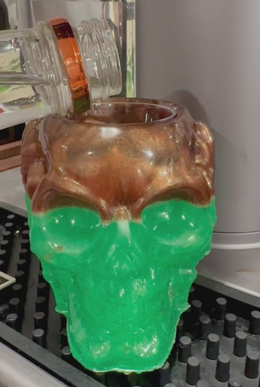 Glow in the Dark Skeleton Shot Glass Holder – Green